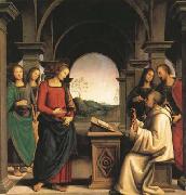 PERUGINO, Pietro The Vision of St Bernard (mk08) oil painting on canvas